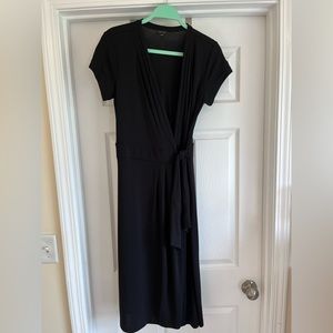 Ann Taylor Black Wrap Dress shirt sleeve